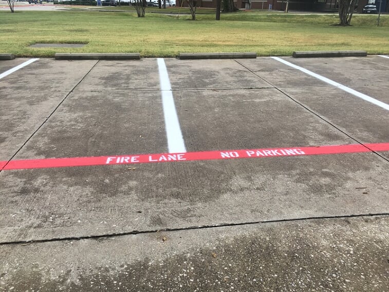 Fire Lane Striping in your parking lot in Saint Cloud, Florida